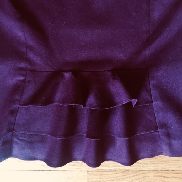 Talbots Wool Ruffle Back Pencil Skirt - Picture 2 of 5